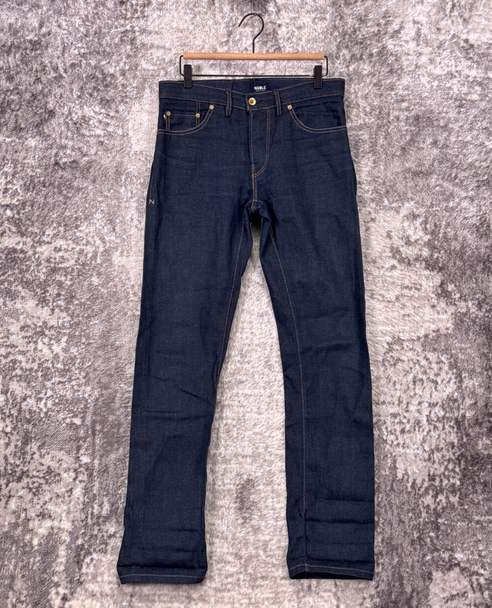 Noble Denim Jeans 30 x 32 Mens Earnest Slim Selvedge Raw Denim